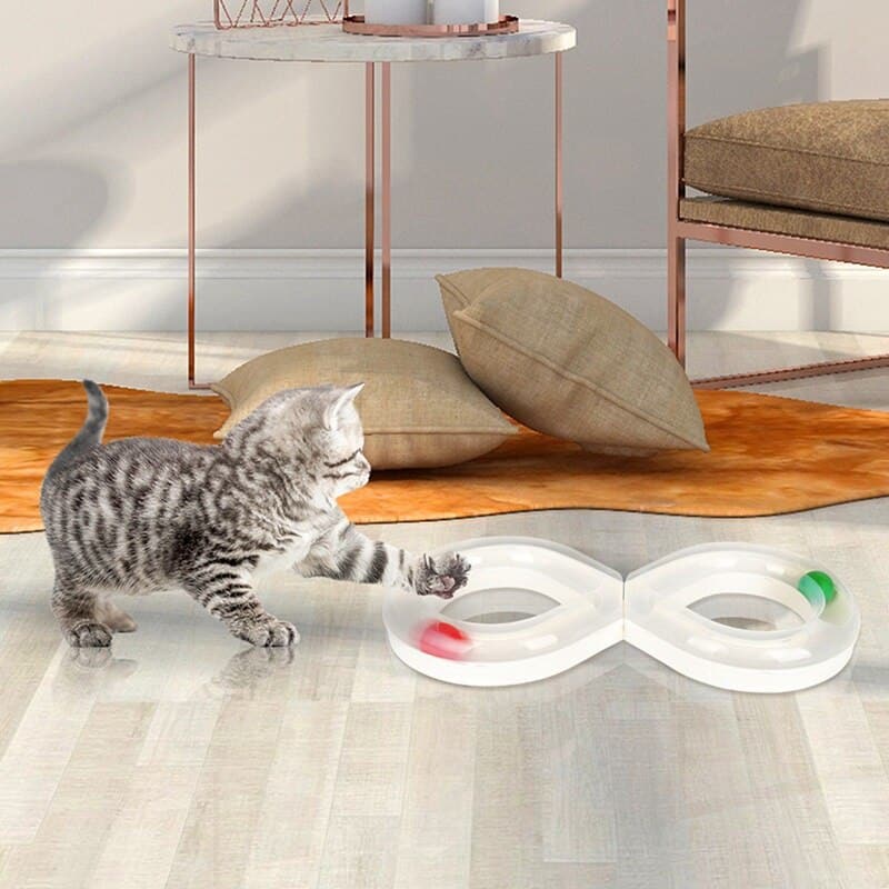 Pet cat toy Tower Tracks Disc cat Intelligence Amusement pay disc cat toys ball Training Amusement plate Exercise Toys-0
